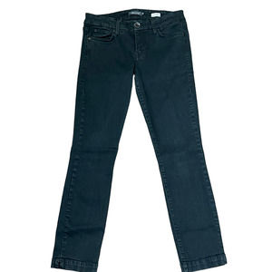 Level 99 Anthropologie Jeans Size 30 Lily Crop Black Stretch Blend Denim 30X27
